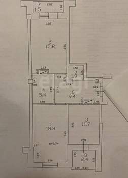 2-к квартира, вторичка, 67м2, 7/10 этаж