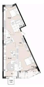 3-к квартира, вторичка, 84м2, 7/9 этаж