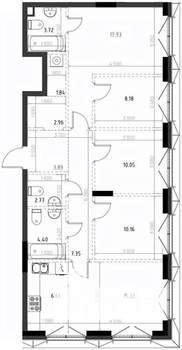 3-к квартира, вторичка, 95м2, 13/15 этаж