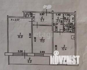 2-к квартира, вторичка, 55м2, 5/7 этаж