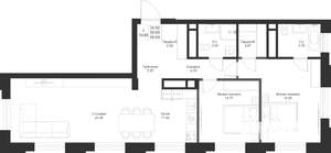 2-к квартира, вторичка, 89м2, 2/9 этаж