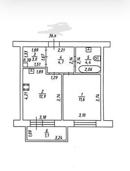 1-к квартира, вторичка, 38м2, 9/10 этаж