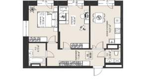 2-к квартира, вторичка, 61м2, 4/5 этаж
