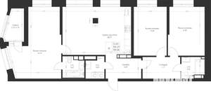 3-к квартира, вторичка, 107м2, 3/23 этаж