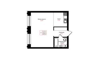 1-к квартира, вторичка, 40м2, 17/25 этаж
