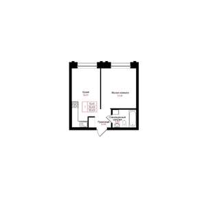 1-к квартира, вторичка, 35м2, 8/25 этаж