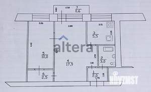 2-к квартира, вторичка, 42м2, 5/5 этаж