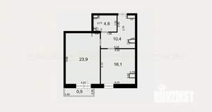 2-к квартира, вторичка, 56м2, 1/5 этаж