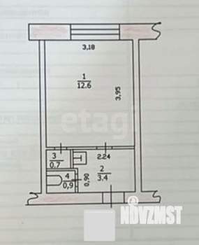 Студия квартира, вторичка, 17м2, 5/5 этаж