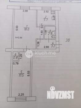 2-к квартира, вторичка, 42м2, 5/5 этаж