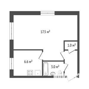 1-к квартира, вторичка, 33м2, 7/9 этаж
