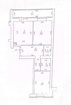 2-к квартира, вторичка, 72м2, 9/10 этаж