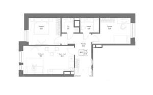 3-к квартира, строящийся дом, 67м2, 1/4 этаж