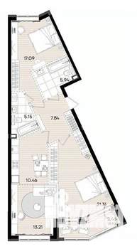 3-к квартира, вторичка, 83м2, 3/9 этаж