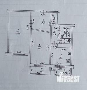 2-к квартира, вторичка, 66м2, 3/17 этаж