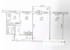 3-к квартира, вторичка, 59м2, 5/5 этаж