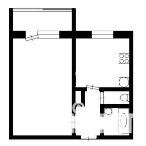 1-к квартира, вторичка, 36м2, 1/5 этаж