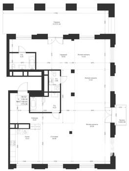 3-к квартира, вторичка, 149м2, 6/9 этаж