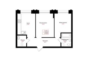 2-к квартира, вторичка, 53м2, 9/25 этаж