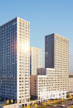 1-к квартира, строящийся дом, 48м2, 24/25 этаж