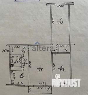 3-к квартира, вторичка, 60м2, 2/5 этаж