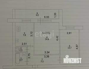 2-к квартира, вторичка, 48м2, 2/9 этаж