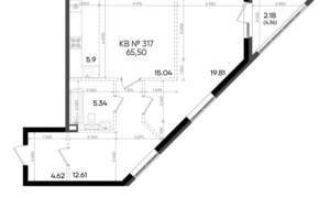 2-к квартира, вторичка, 66м2, 3/23 этаж