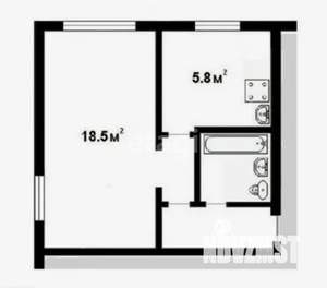 1-к квартира, вторичка, 31м2, 2/5 этаж