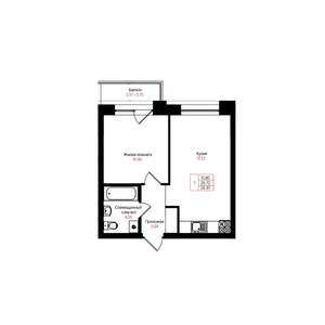 1-к квартира, вторичка, 36м2, 9/25 этаж