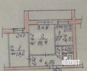 2-к квартира, вторичка, 48м2, 7/9 этаж