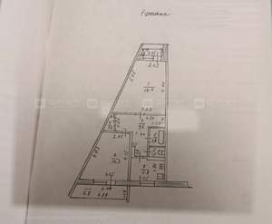 2-к квартира, вторичка, 54м2, 1/9 этаж