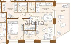 2-к квартира, вторичка, 64м2, 3/28 этаж
