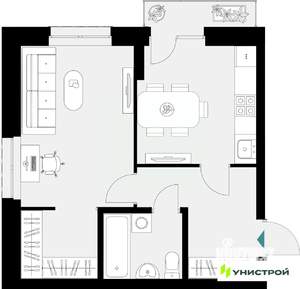 1-к квартира, вторичка, 41м2, 6/18 этаж