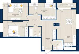 3-к квартира, вторичка, 90м2, 18/20 этаж