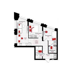 2-к квартира, вторичка, 53м2, 6/25 этаж