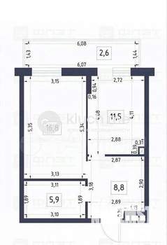 1-к квартира, вторичка, 45м2, 14/19 этаж