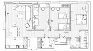 3-к квартира, сданный дом, 128м2, 3/4 этаж