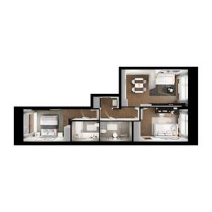 2-к квартира, вторичка, 63м2, 9/14 этаж