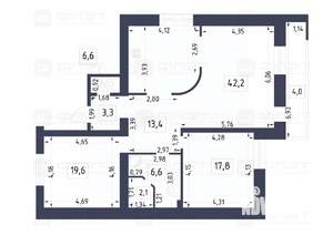 3-к квартира, вторичка, 110м2, 2/10 этаж
