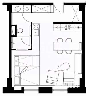 Студия квартира, вторичка, 17м2, 4/5 этаж
