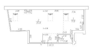 1-к квартира, вторичка, 54м2, 3/3 этаж