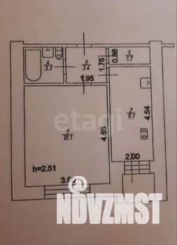 1-к квартира, вторичка, 36м2, 2/9 этаж