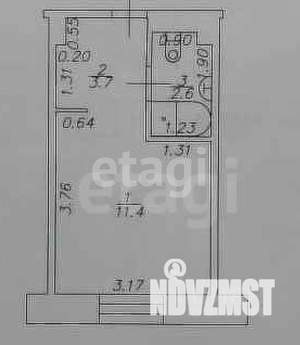 Студия квартира, вторичка, 18м2, 4/4 этаж