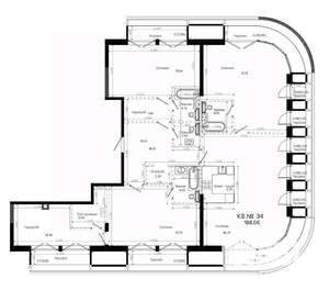 4-к квартира, вторичка, 188м2, 5/8 этаж