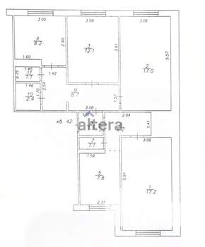 3-к квартира, вторичка, 83м2, 2/9 этаж