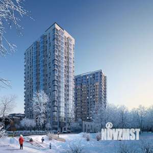 2-к квартира, строящийся дом, 45м2, 17/20 этаж