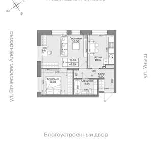 2-к квартира, вторичка, 49м2, 23/24 этаж