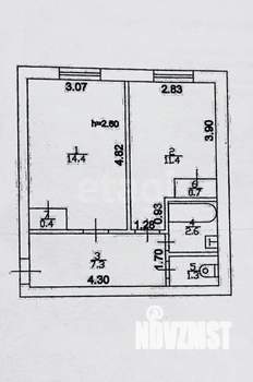 2-к квартира, вторичка, 45м2, 9/9 этаж