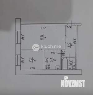 1-к квартира, вторичка, 37м2, 3/4 этаж