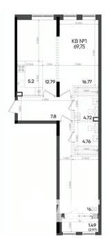 3-к квартира, вторичка, 70м2, 2/9 этаж